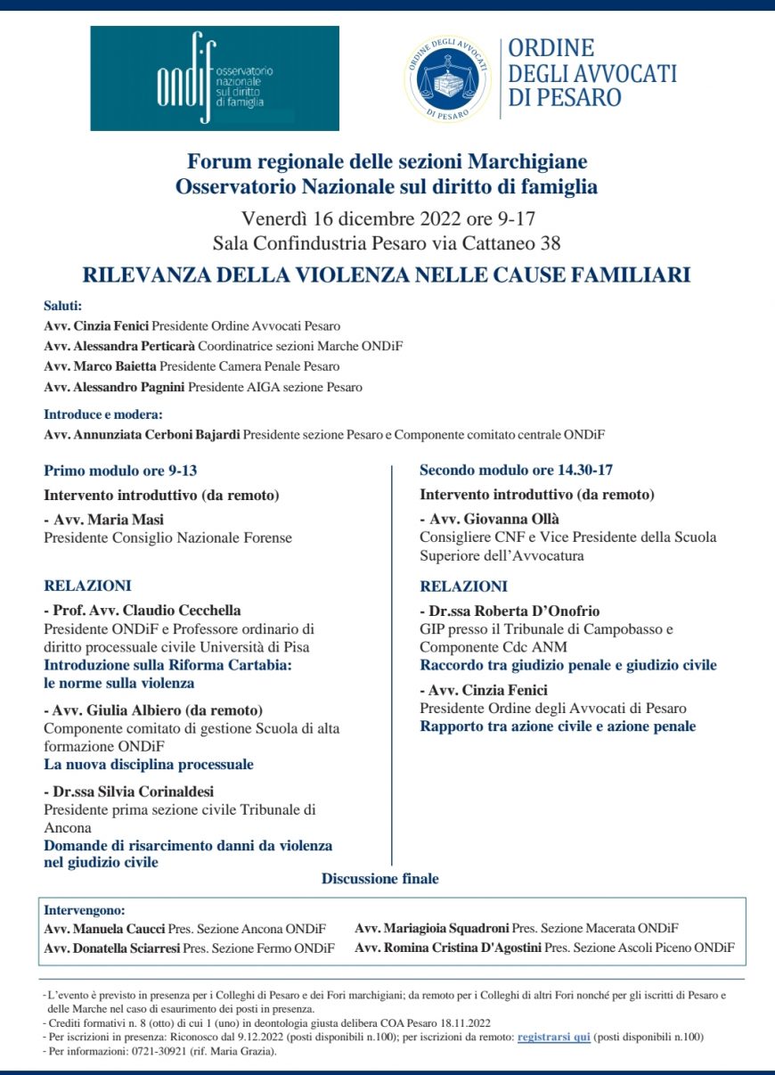RILEVANZA DELLA VIOLENZA NELLE CAUSE FAMILIARI